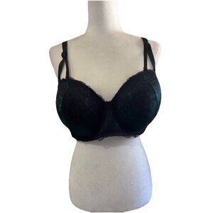 Torrid Curve Bombshell Everyday Strapless Push Up Lace Green Bra 42DD